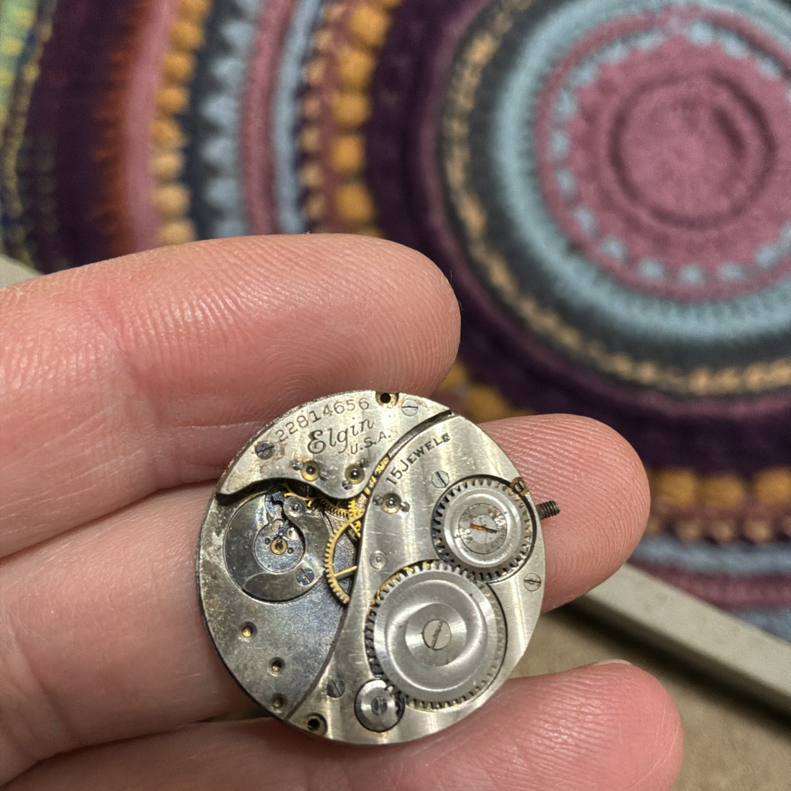 Lot of 15 VTG Wrist & Pocket Watch Movements For Parts or Repair
