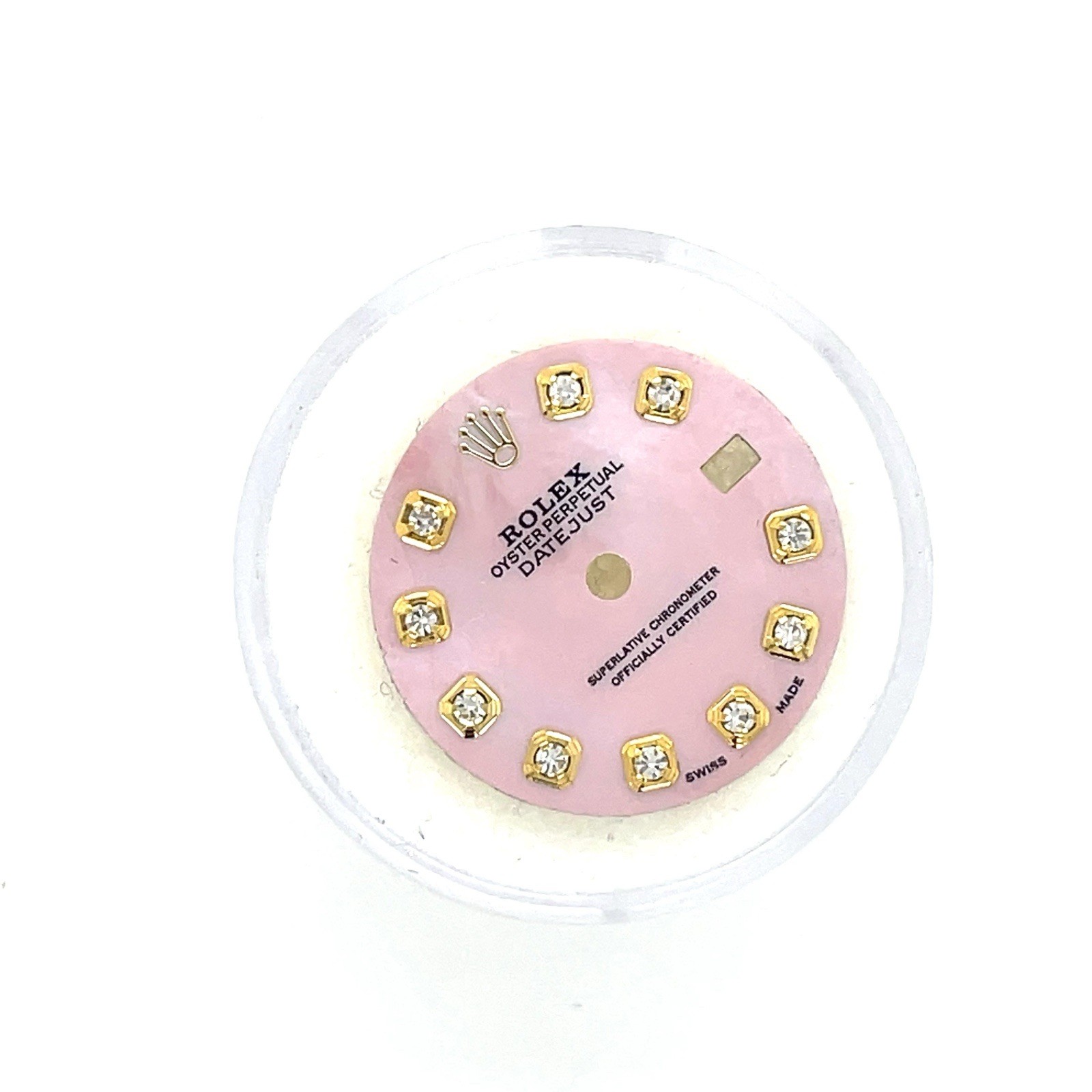 Custom Pink MOP Dial For Datejust / Date 26 mm Natural Diamond