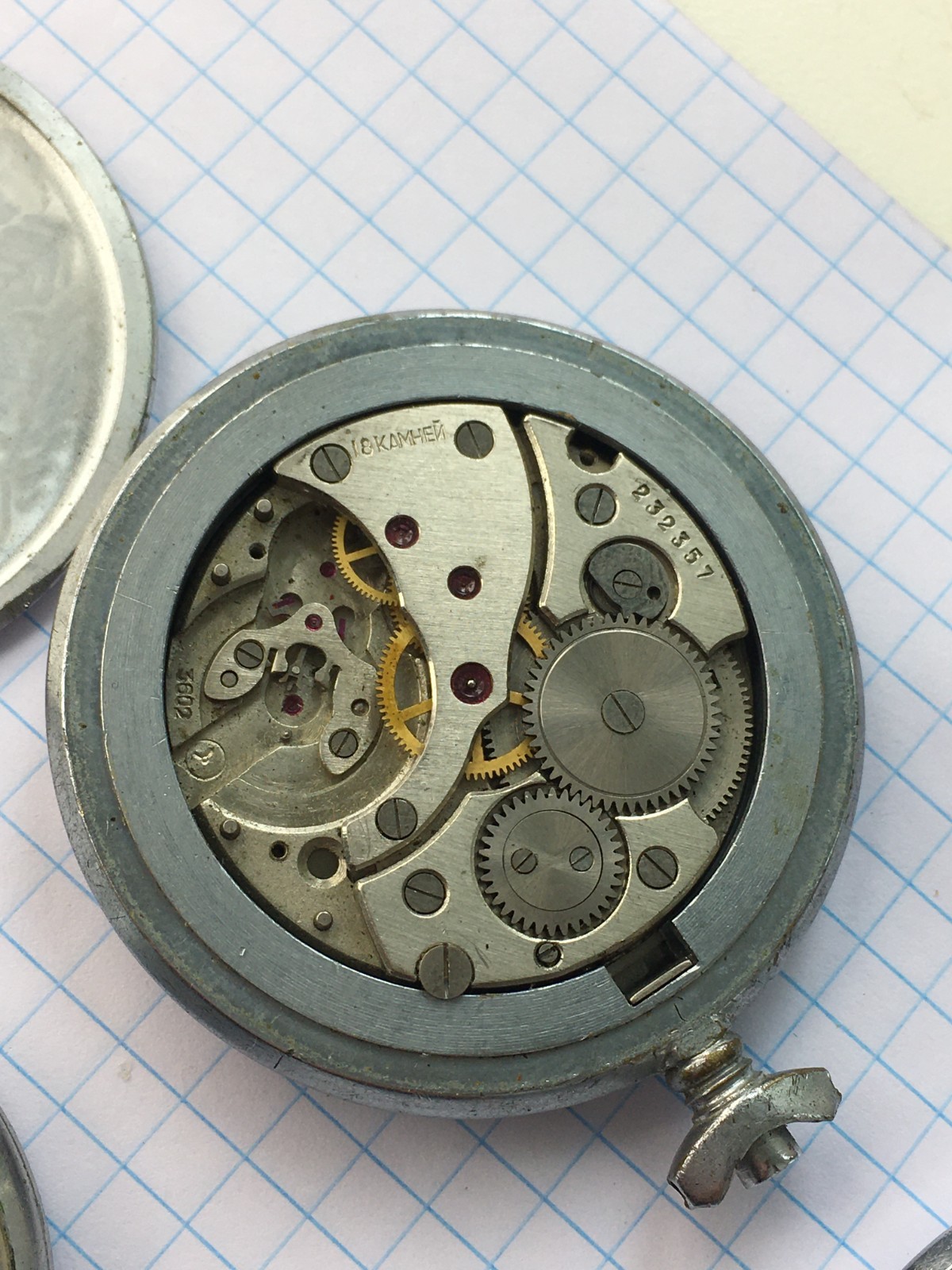 Lot of 7 Pocket Watch Molnija cases soviet. for spare parts or for restoration.