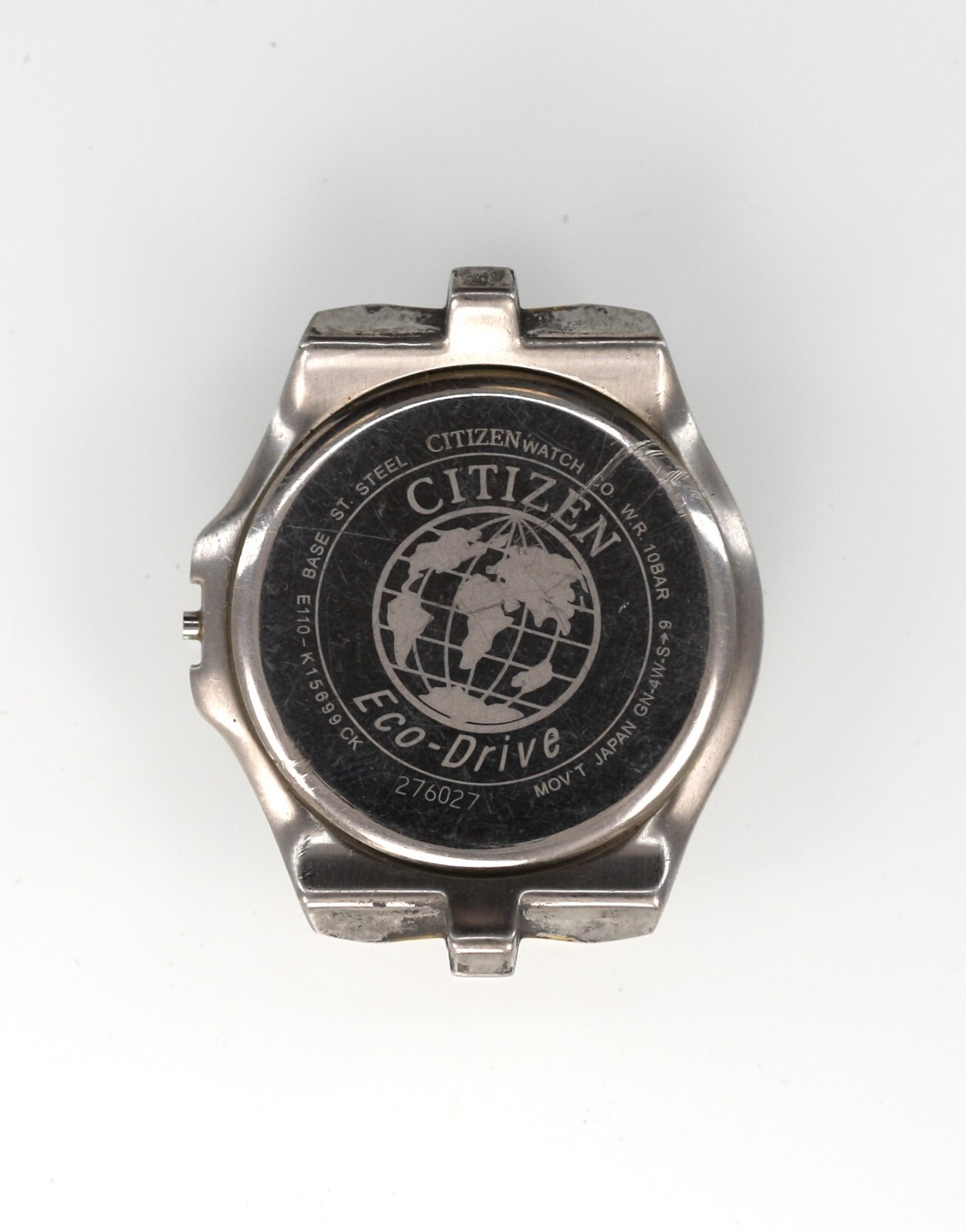 Citizen Eco Drive Watch Men E110-K15699 Silver Gold Stainless NON-WORKING