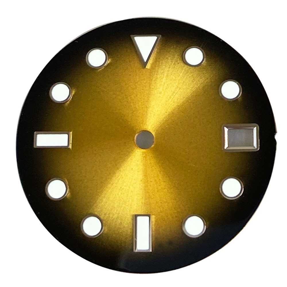 29MM Gradient Watch Dial Green Lume For NH35 NH36 ETA2824 PT5000 Movement Parts