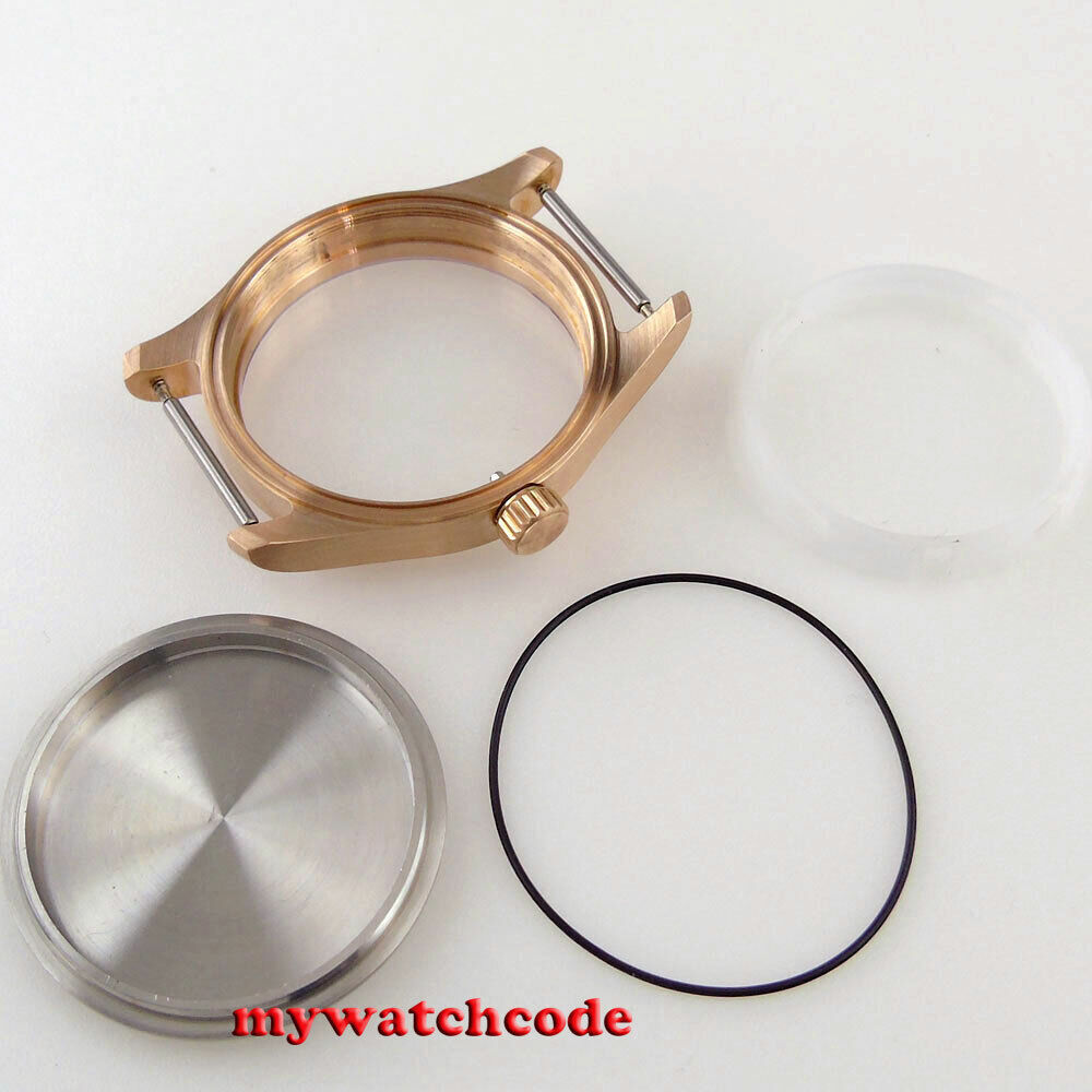 39mm CUSN8 Bronze Watch Case Sapphire Glass Fit NH35A NH36A (Case+dial+hand)