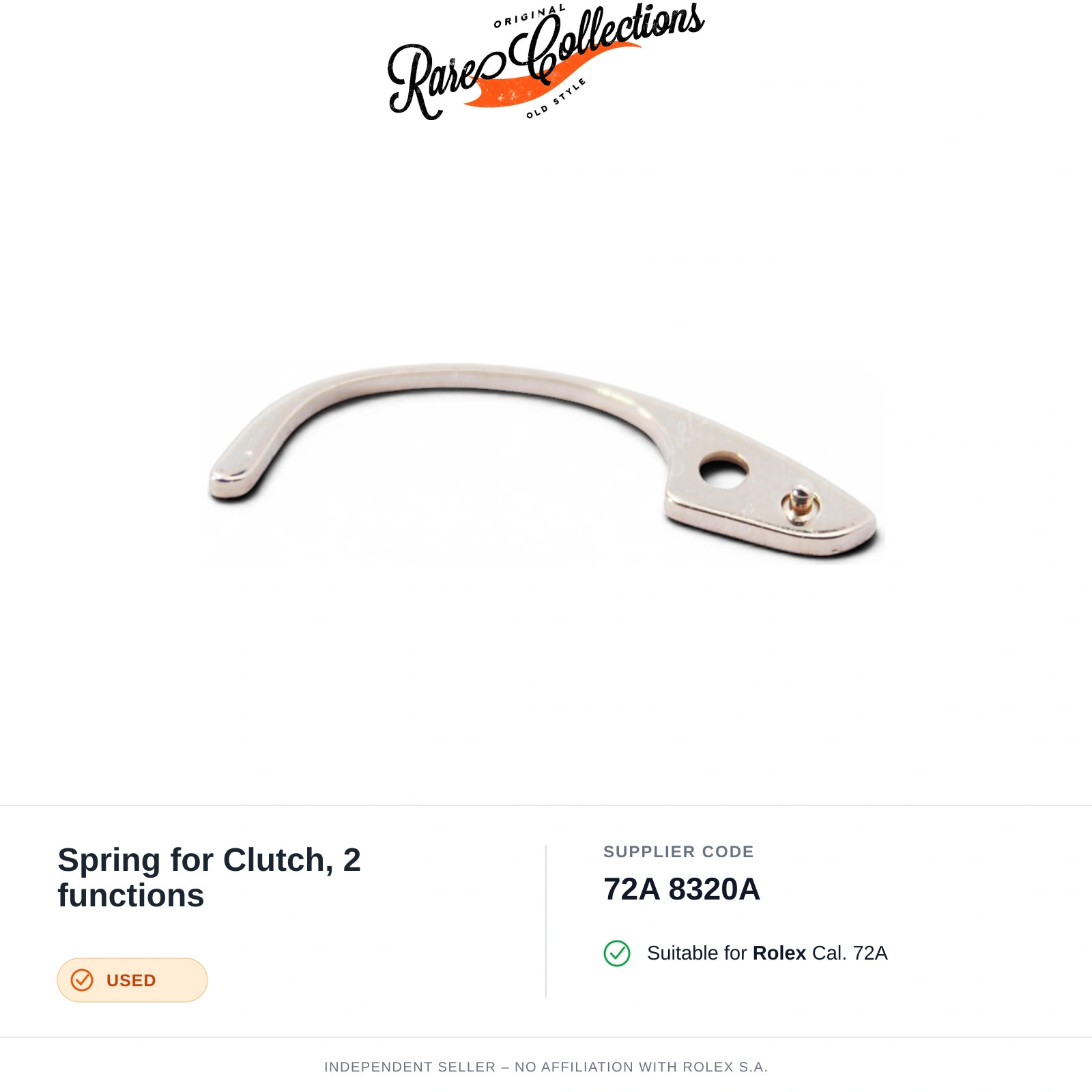 Spring for Clutch, 2 functions for Rolex (cod. 72A 8320A) — Used Good Condition