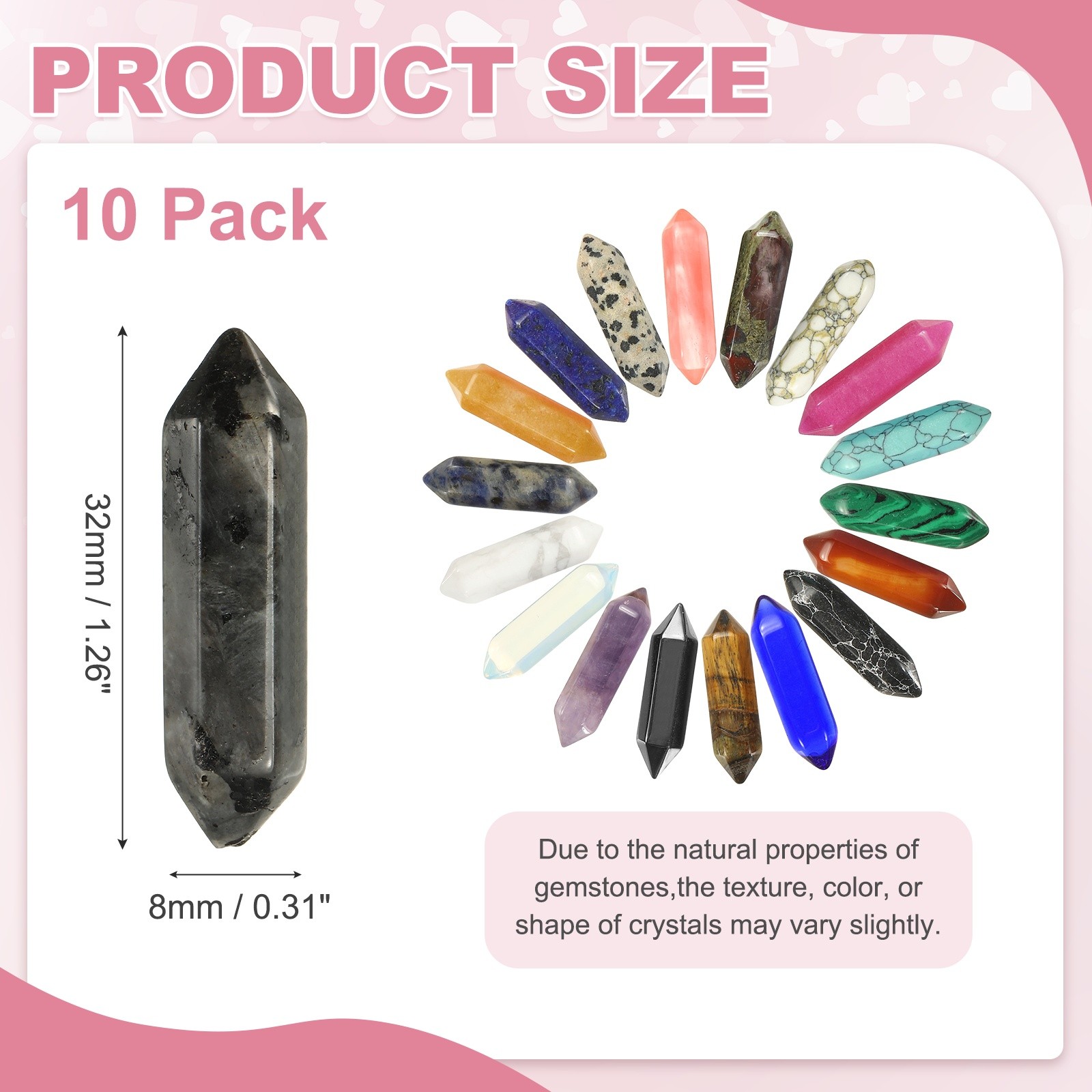 10 Pack Black Labradorite Quartz Crystals, Polished Crystals Bulk