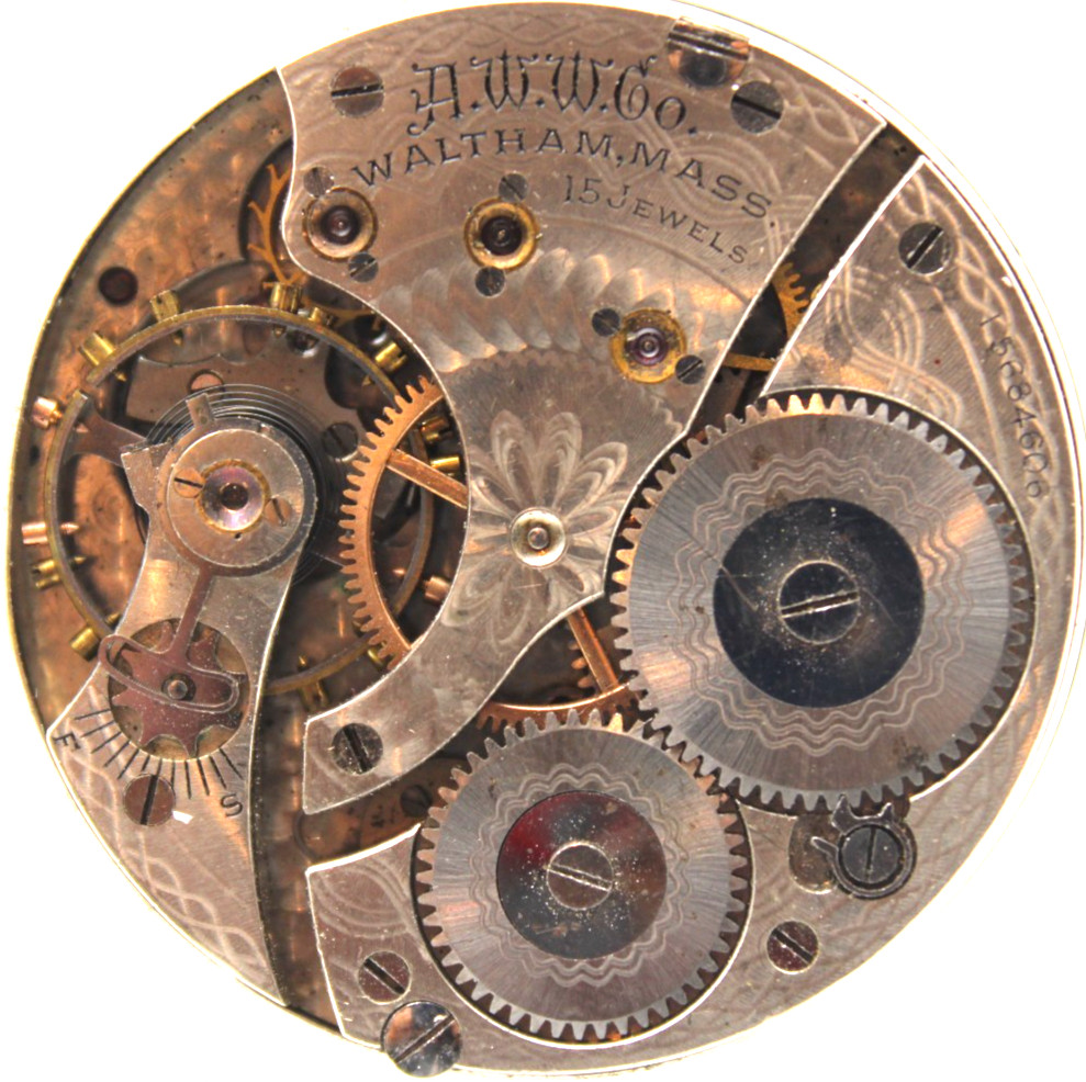 1907 WALTHAM POCKET WATCH MOVEMENT 15684606 GRADE: 620 16s 15j (KI)