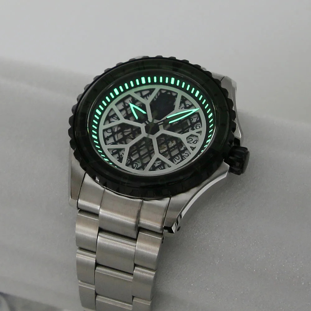 20ATM Watch Case 316L Stainless Steel For NH34 NH35 NH36 SKX007 Movement Parts