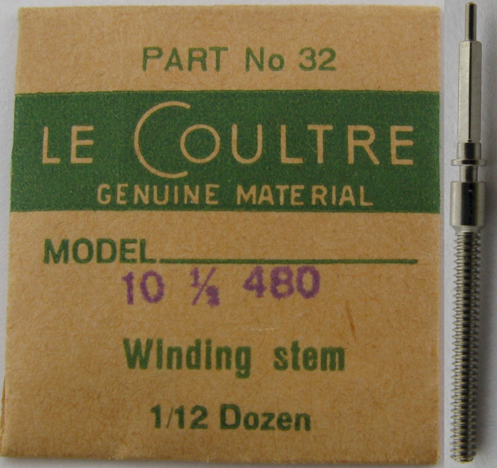 LeCoultre 480 483 810 830 winding Stem # 401 Watch Part