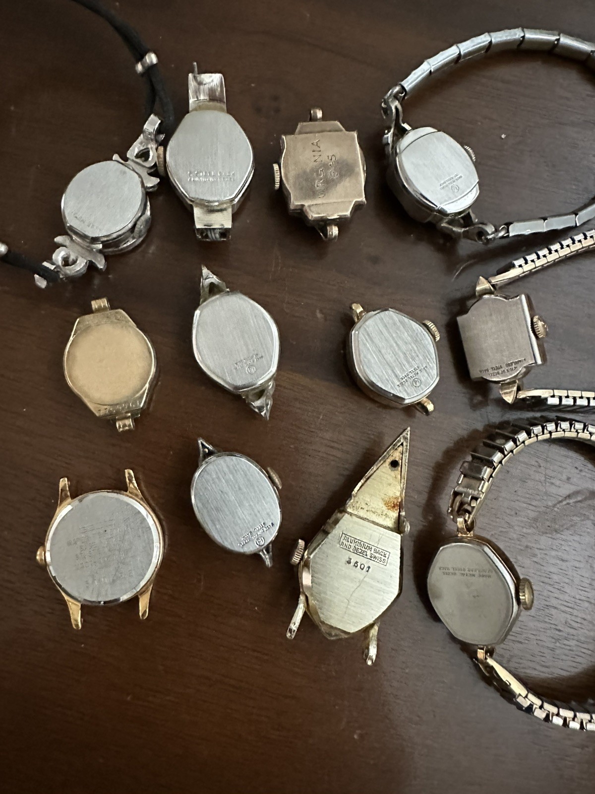 Vintage 60+ Ladies Watch Movement Lot Gruen Elgin Waltham Bulova Elgin Swiss