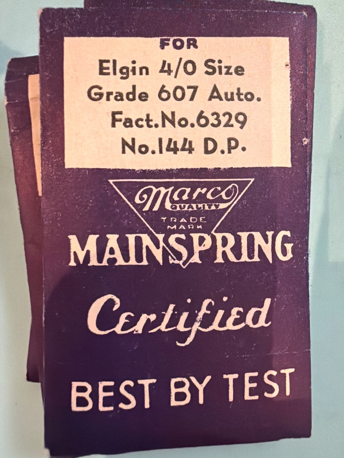 Elgin Mainspring- NOS – Various Calibers