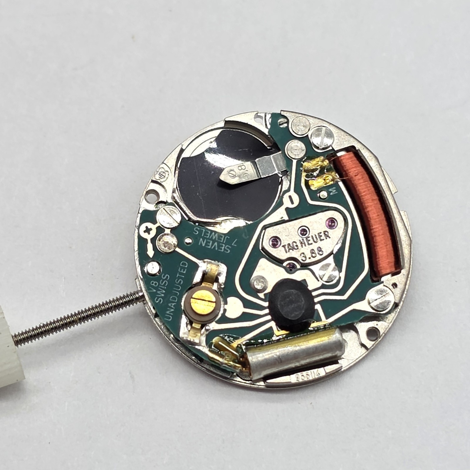 10 Tag Heuer Watch Movements Swiss V8 7 Jewels 17mm Parts Or Repair #S33