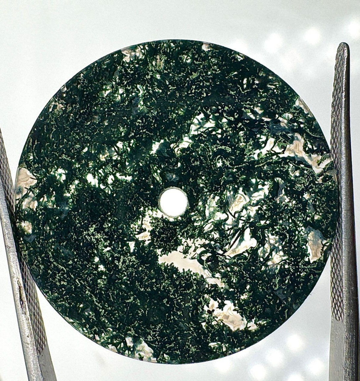 Natural Moss Agate Watch Dial: 24.5 mm Green Gemstone GMC-610