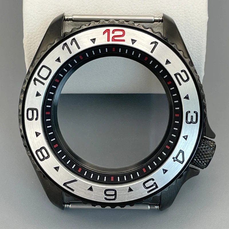 Black SKX007 Case 42mm NH35/36 Flat Sapphire Stainless Steel 22mm