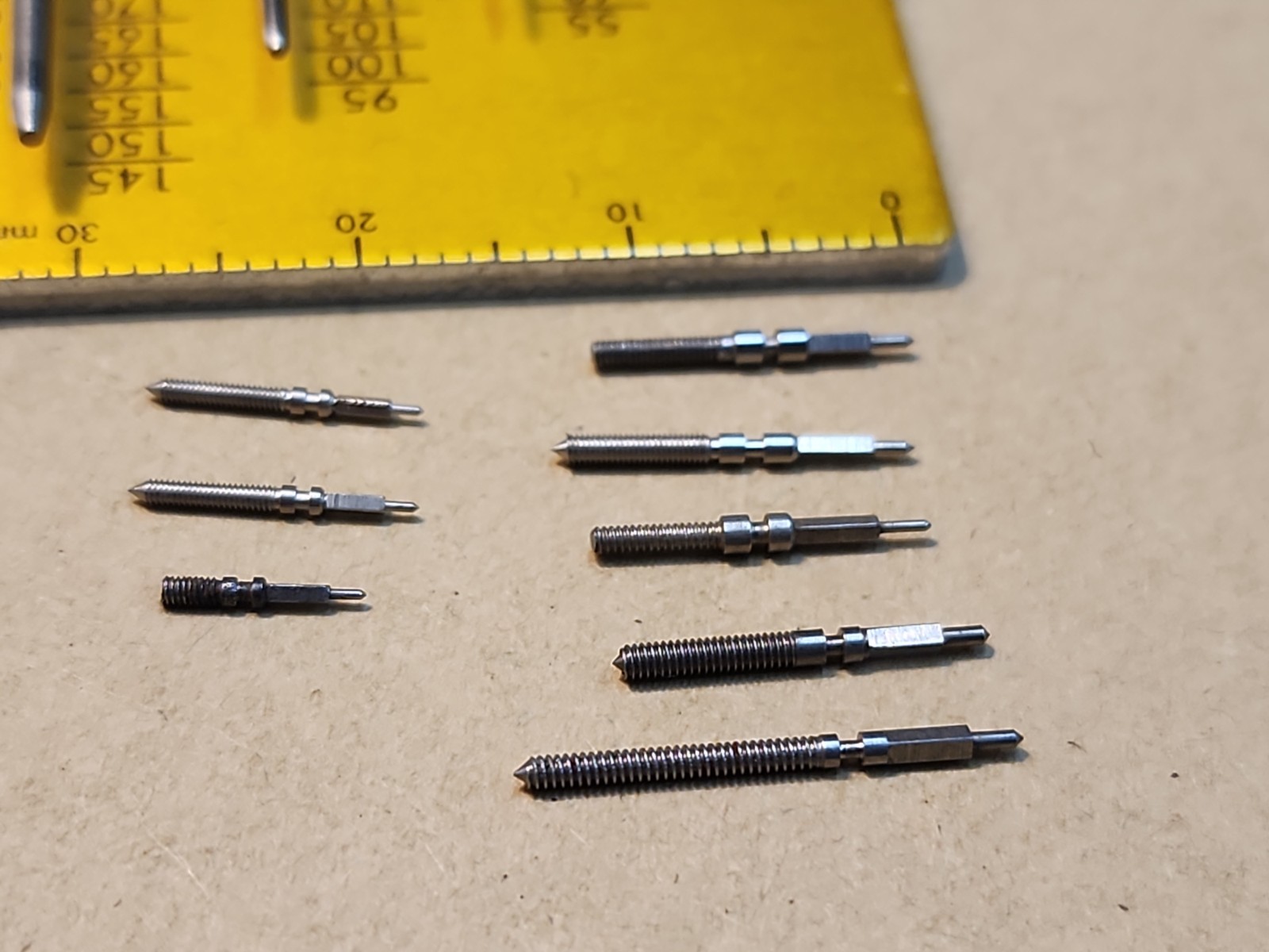 Lot Of 8 Mixed Hamilton Wristwatch Winding Stems-14/0 Gr 980, 20/0-21/0 Gr 997