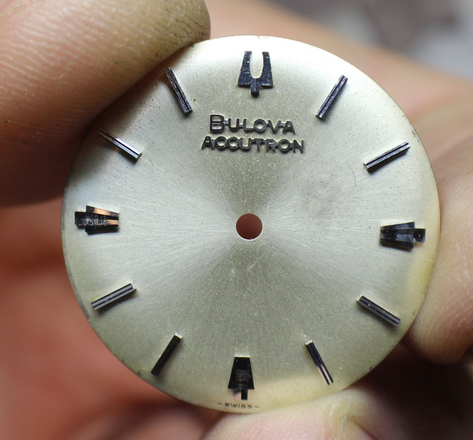 Vintage Mens Bulova Accutron 214 Nice Dial for Parts