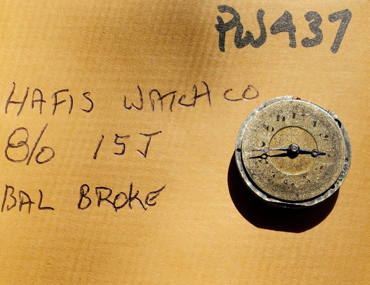 HAFIS 8/o 15j POCKET WATCH MOVEMENT PW437