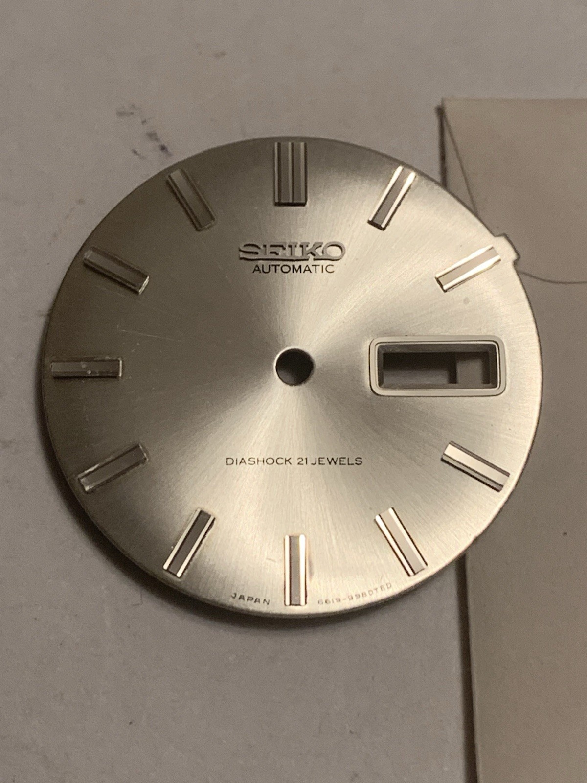 Seiko Dial White Dial With Steel Batons Part 6619-9980