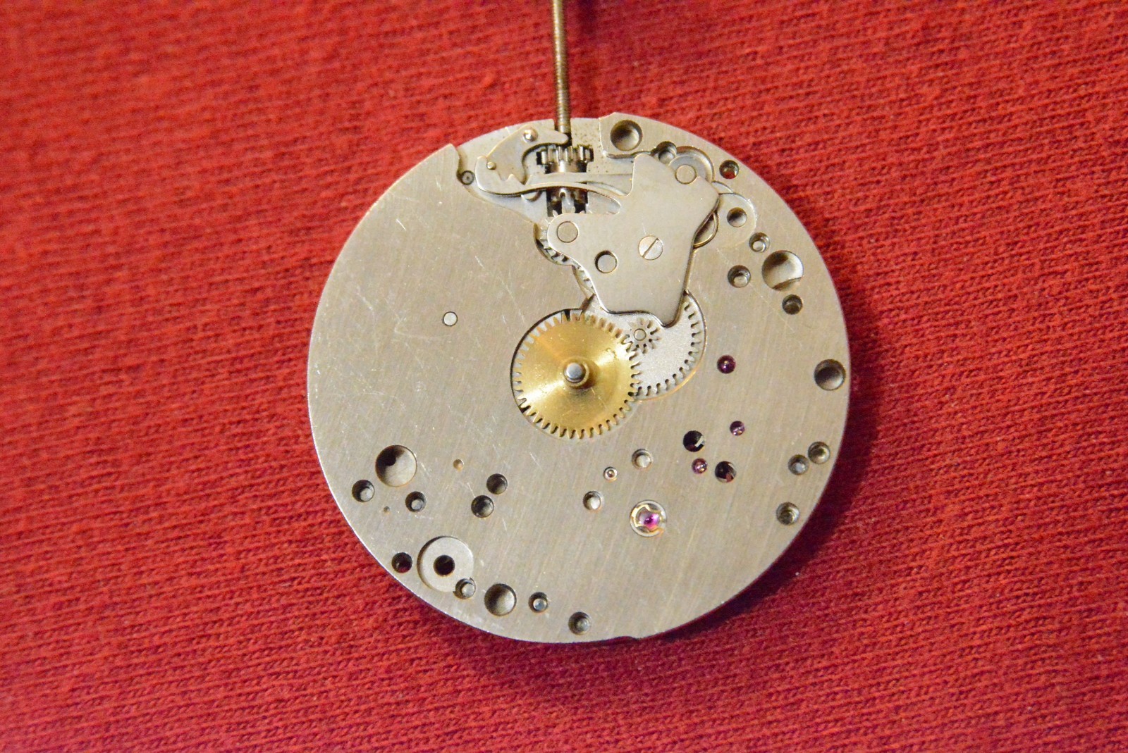 Original UNITAS 6498 17 jewels Swiss watch movement Incabloc brushed chrome