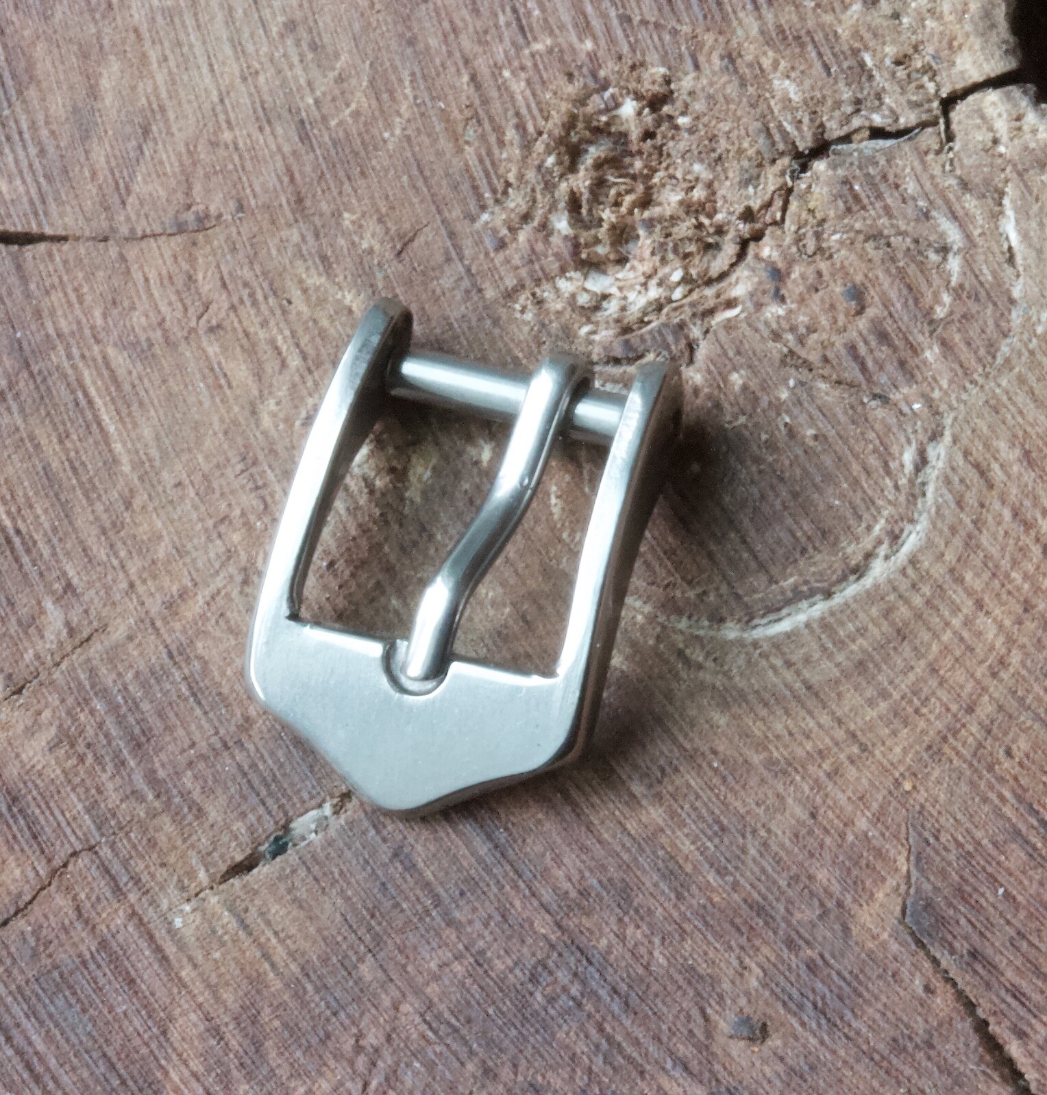 Rare Swiss Made vintage steel watch band buckle scarce 8mm opening size c. 1950s