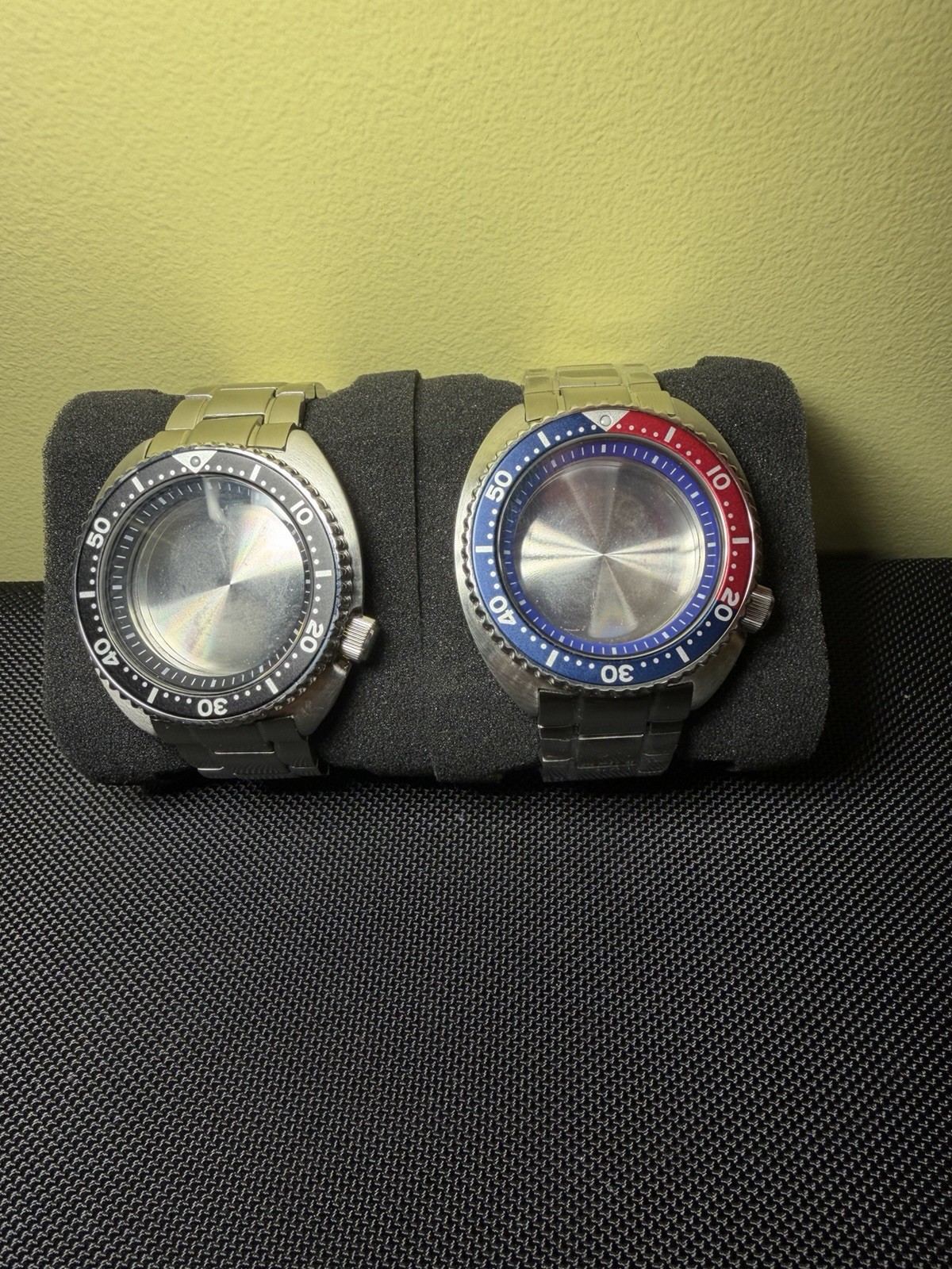 45mm Turtle Seiko Mod Case & Bracelet Qty:2 Blk/Blk and Blu/Red