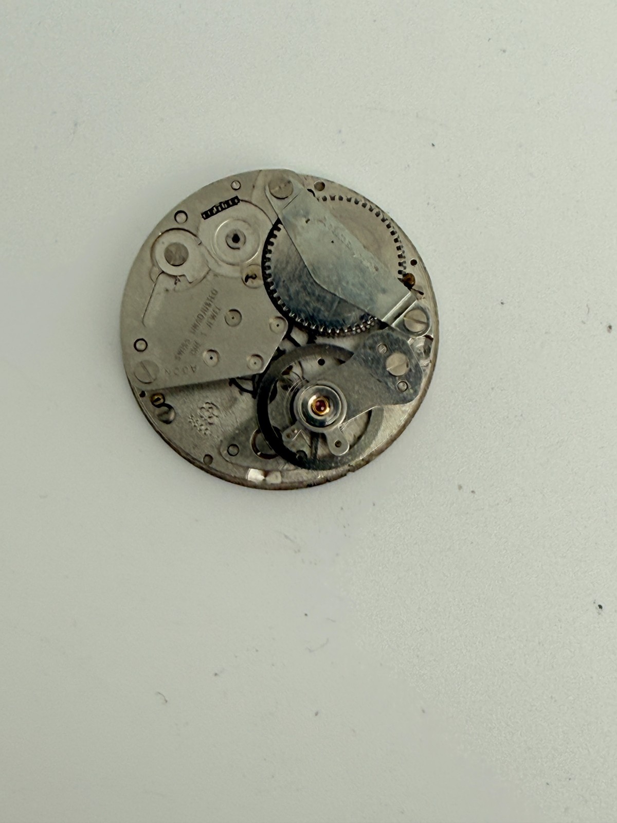 Vintage Endura Jump Hour EB 8800 Swiss Movement & Dial For Parts or Repair