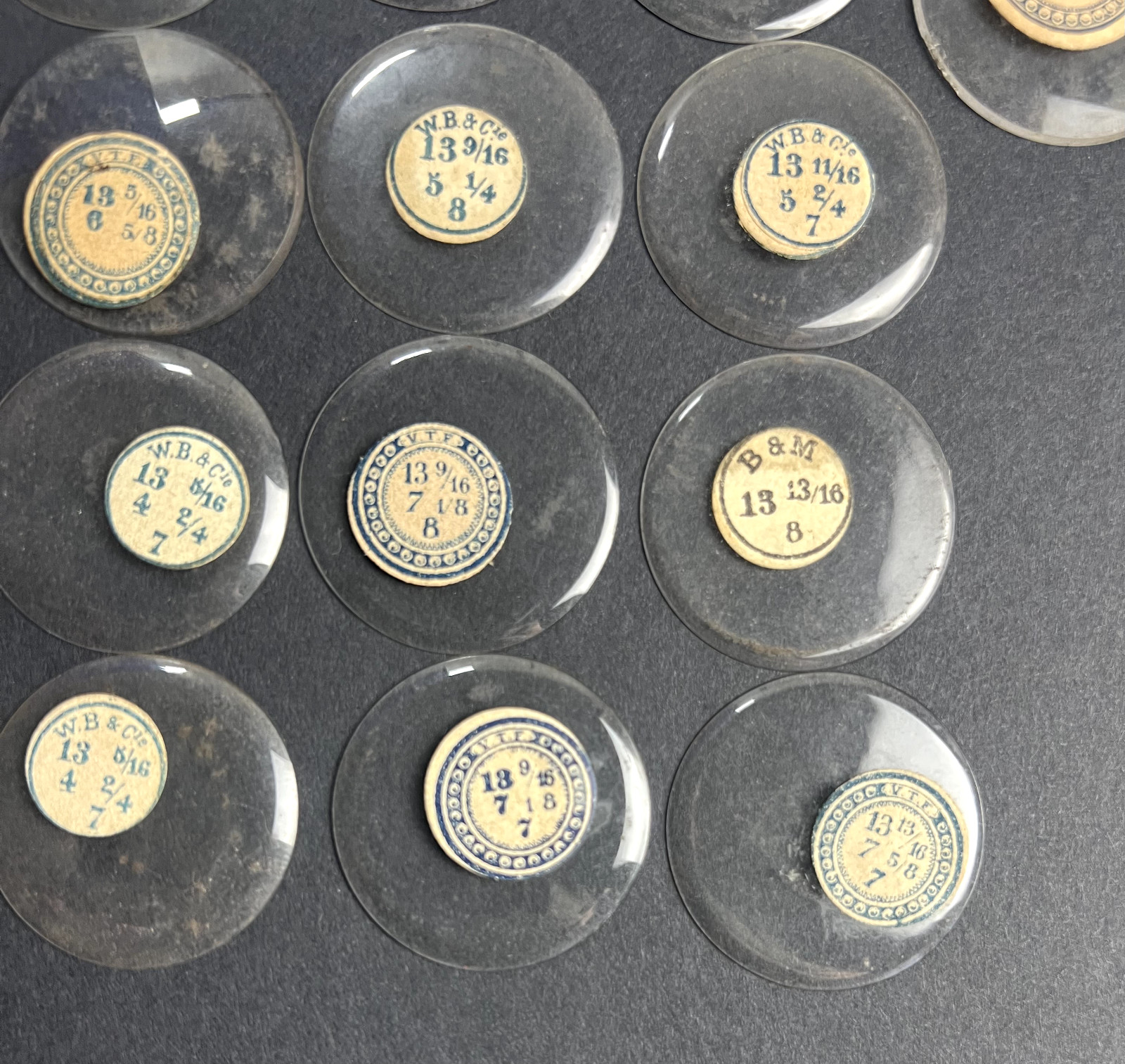 LOT OF 50 GLASS POCKET WATCH CRYSTALS SIZE 13 REPLACEMENT PARTS