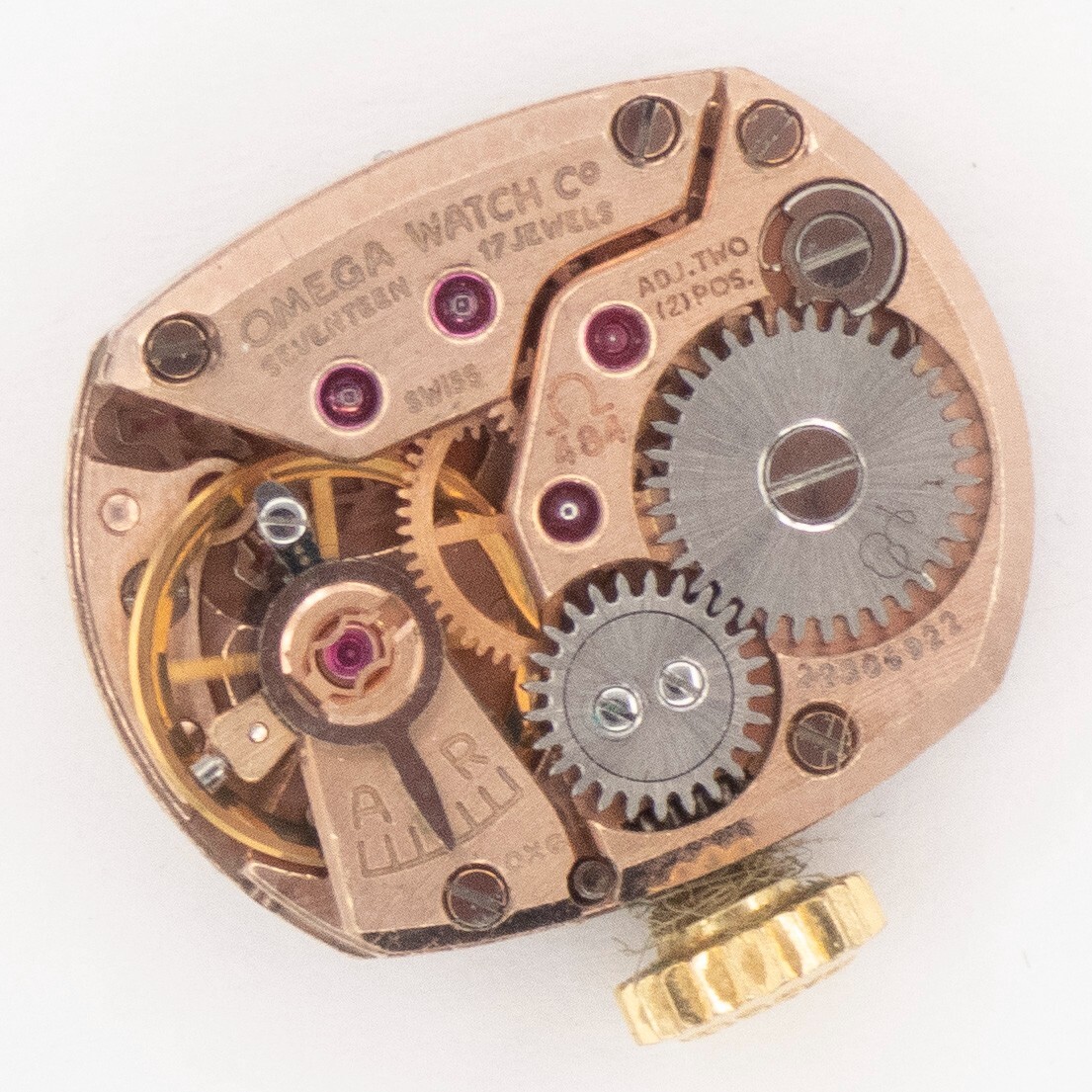 Vintage Omega Caliber 484 17-Jewel 2-Adjustment Wristwatch Movement, Runs