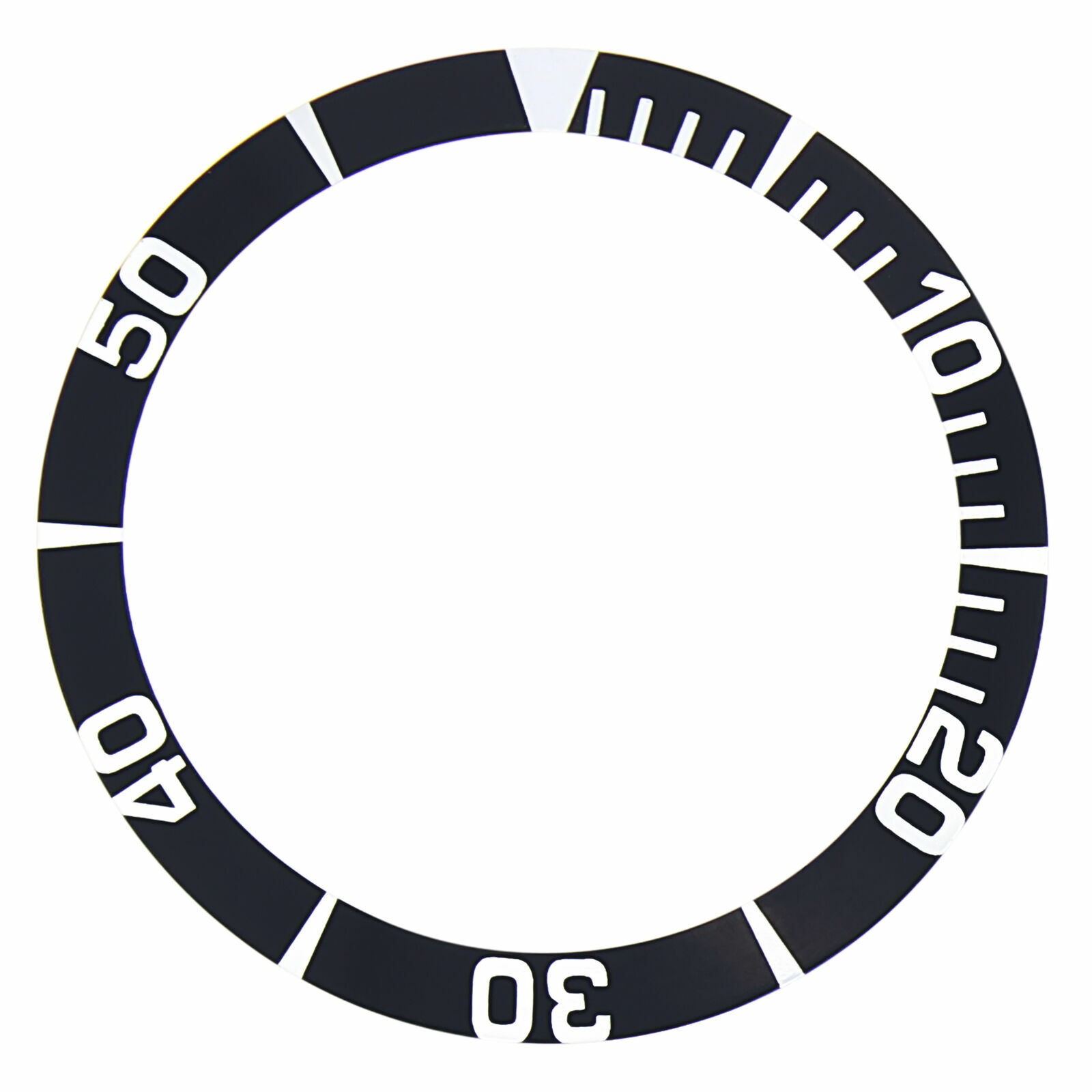 BEZEL INSERT FOR SEIKO 5 SEA URCHIN SNZ15K1, SNZF17 WATCH AUTOMATIC DIVER BLACK