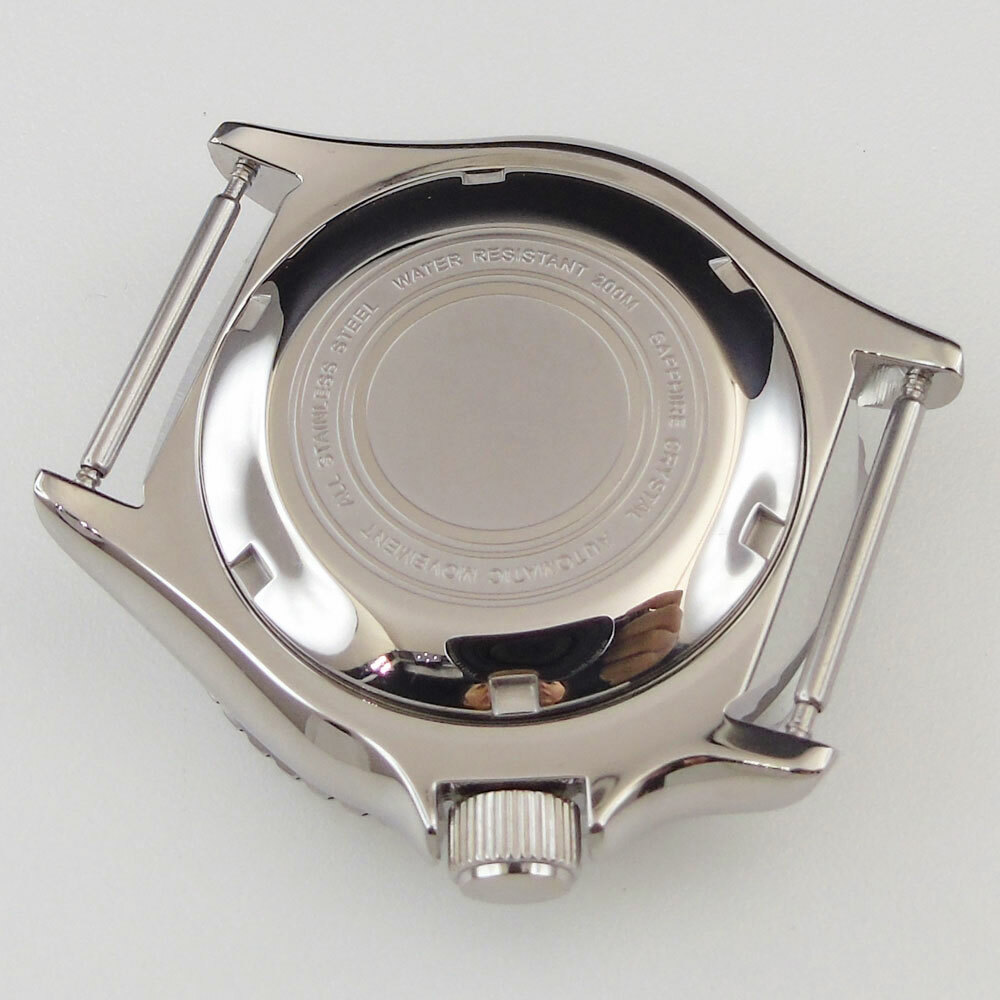 Steel 41mm sapphire glass Watch Case fit NH35 NH36 ETA2824 200M water resistance