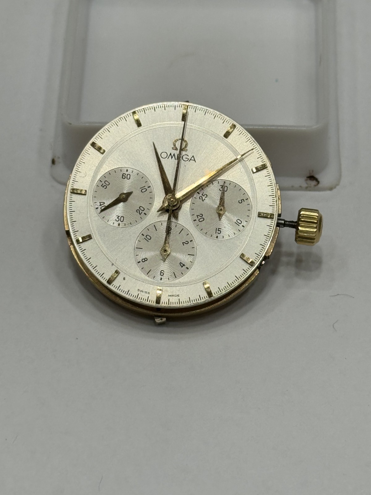 Omega Chronograph Manual 861 Base Lemania 1873 Movement & Dial & Crown Swiss
