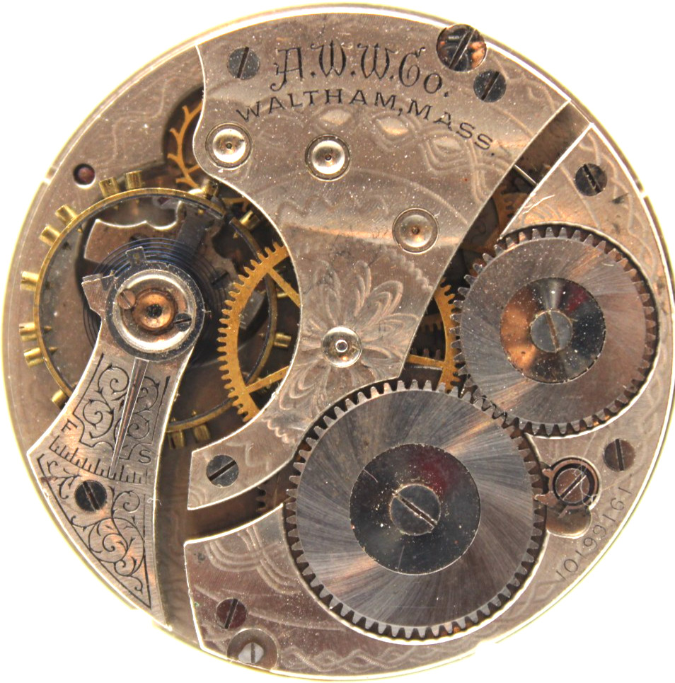 1913 WALTHAM POCKET WATCH MOVEMENT 19166101 GRADE: 610 16s 7j (KF2)