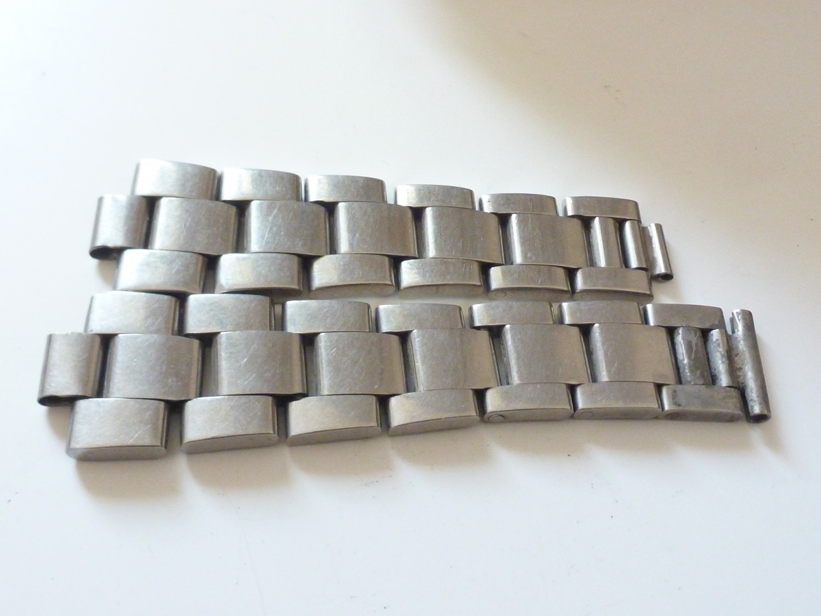 2 Half ORIGINAL Rolex Steel Bracelet 78350 19MM length Oyster without ends .-