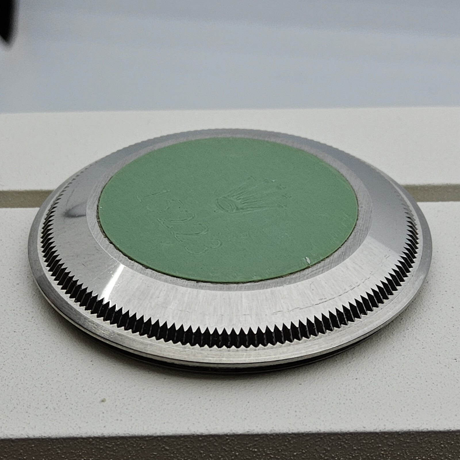 Rolex Caseback 15223 Stainless Steel, Green Hologram,Mint Condition,Genuine