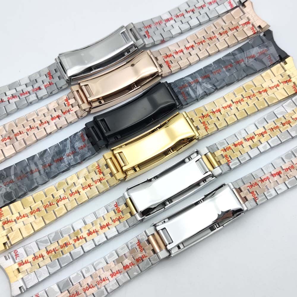 20mm Stainless Watch Strap Folding Clasp Strap Adjustable Strap Watch Accessorie