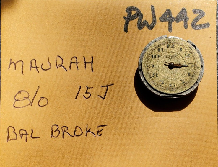 MAURAH 8/o 15j POCKET WATCH MOVEMENT PW442