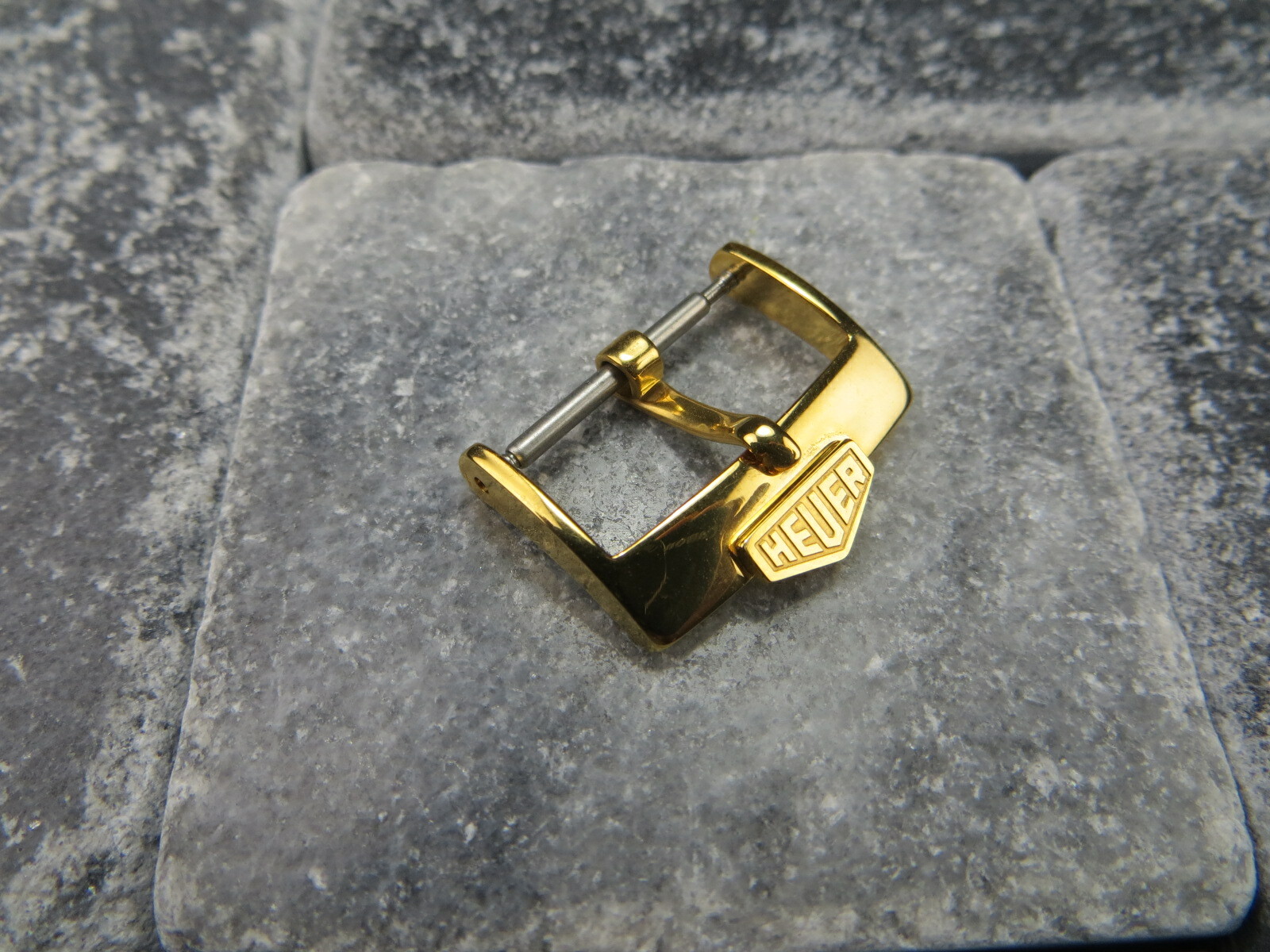 18mm Authentic TAG HEUER Polish Thumbnail Gold Plate Stainless Buckle Tang R x1