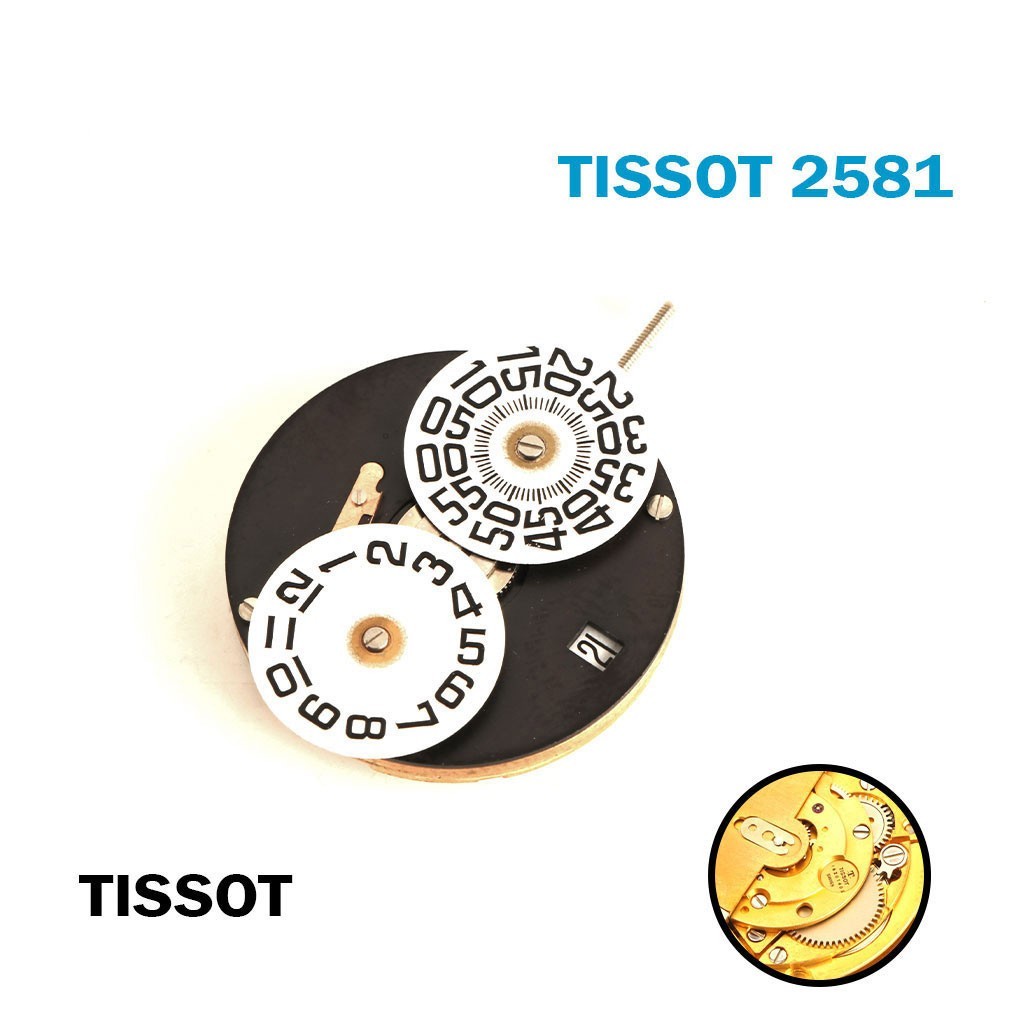 TISSOT 2581 Swiss Automatic Movement – White Date Disk .