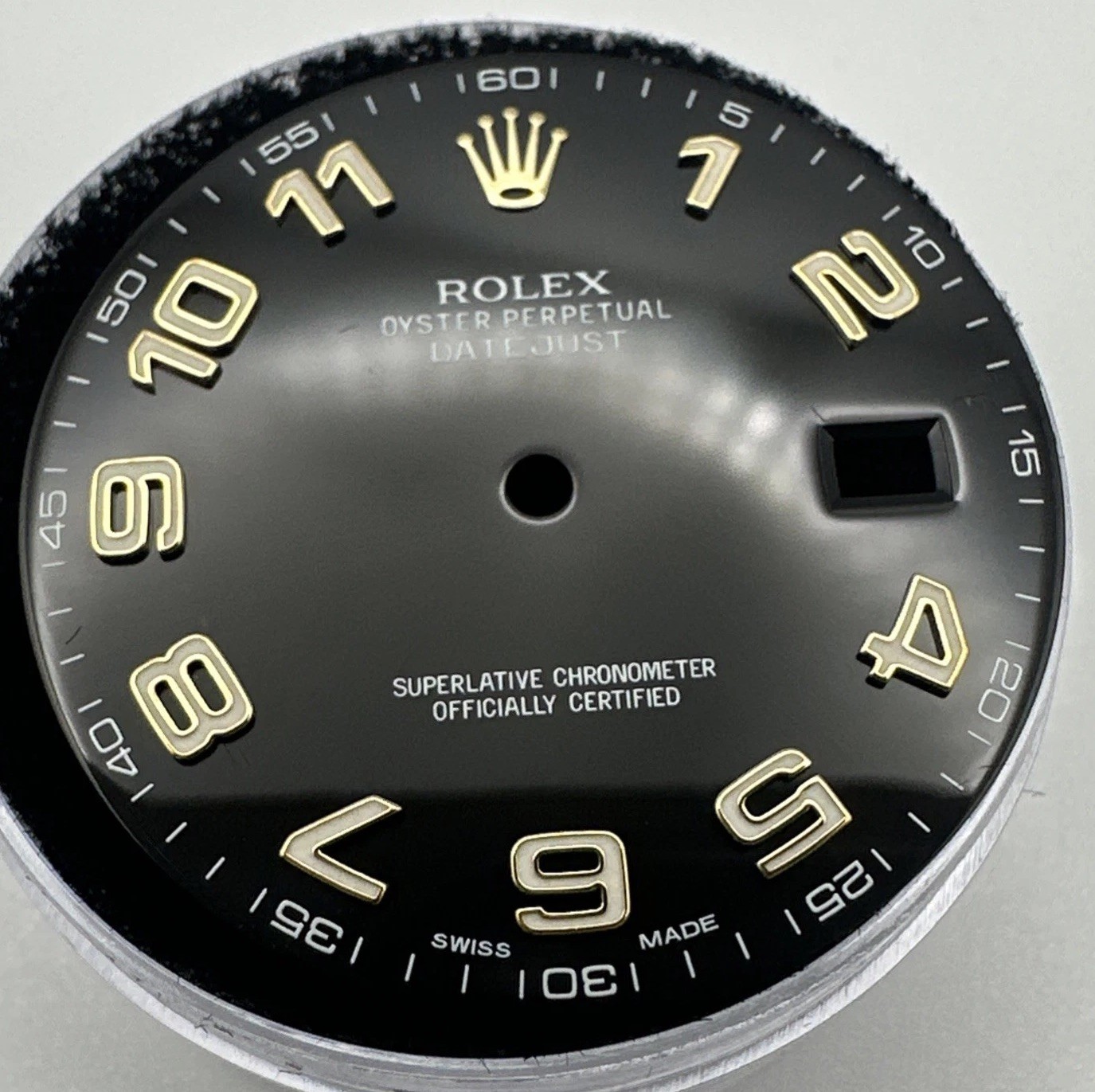 Rolex DateJust II 41mm Black Gold Arabic Dial For Model 116333 & 116303 MINT