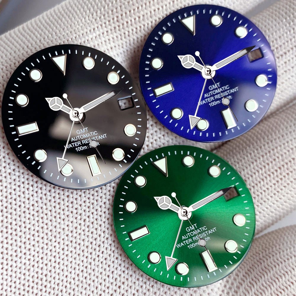 29mm Watch Dial face Fit for NH34A Luminous MOD Accessories Hands GMT Automatic