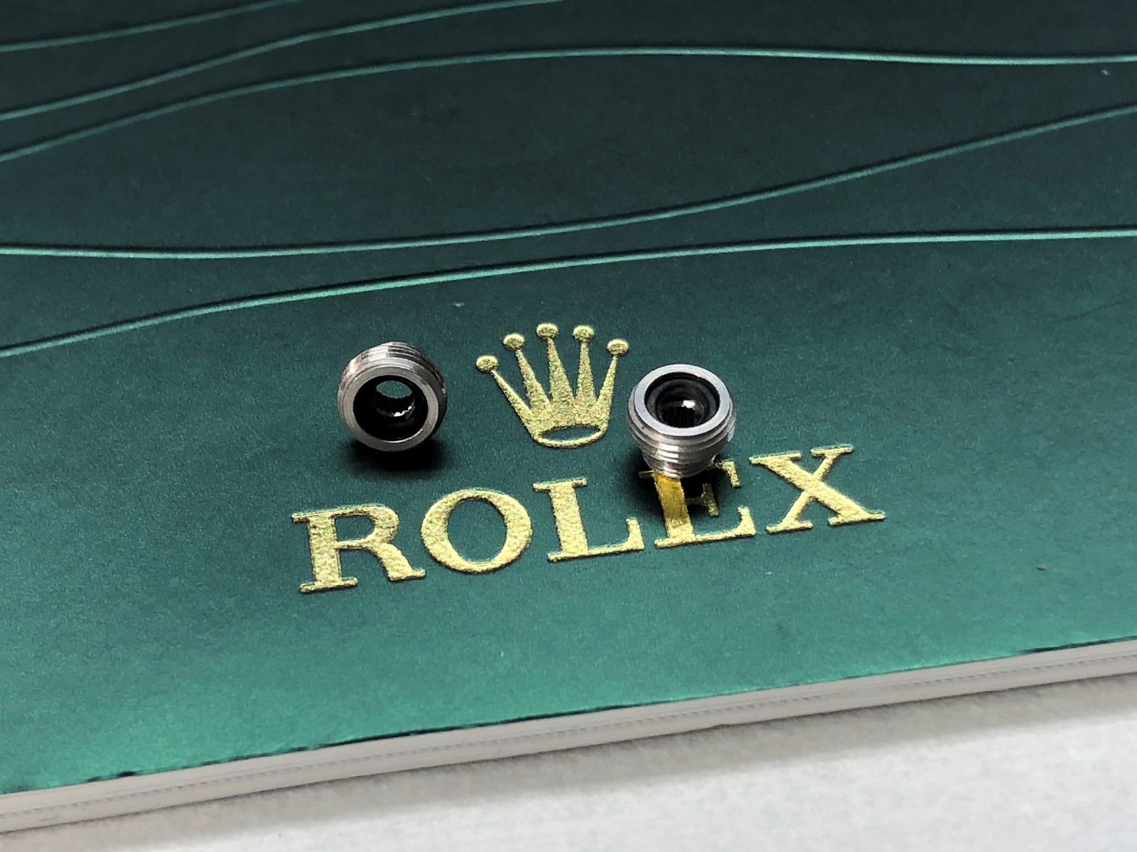 GENUINE ROLEX STEEL CROWN 4.2mm TUBE & O-RING SEAL NOS