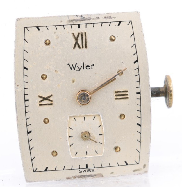 WYLER SWISS 17j cal. 1000 TANK WRIST WATCH MOVEMENT, FOR REPAIR (CW)