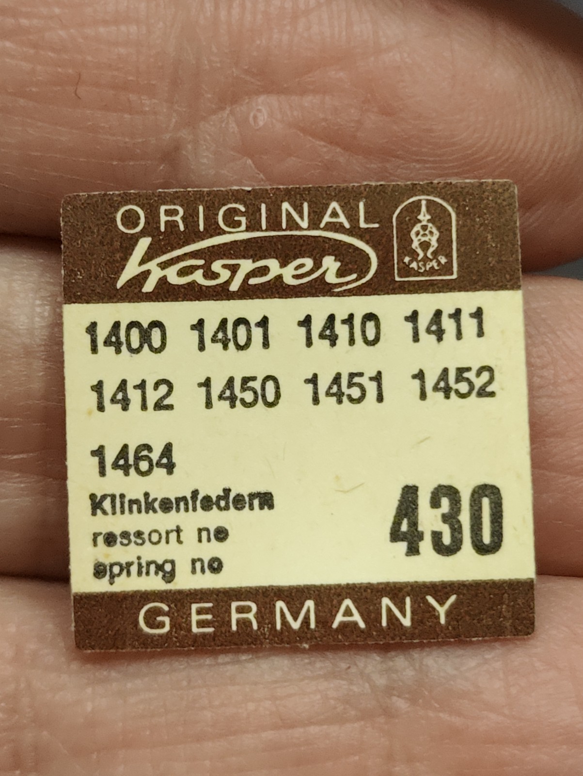 NOS Kasper Cal. 1400 Part 430 Click Spring – 5 Pack
