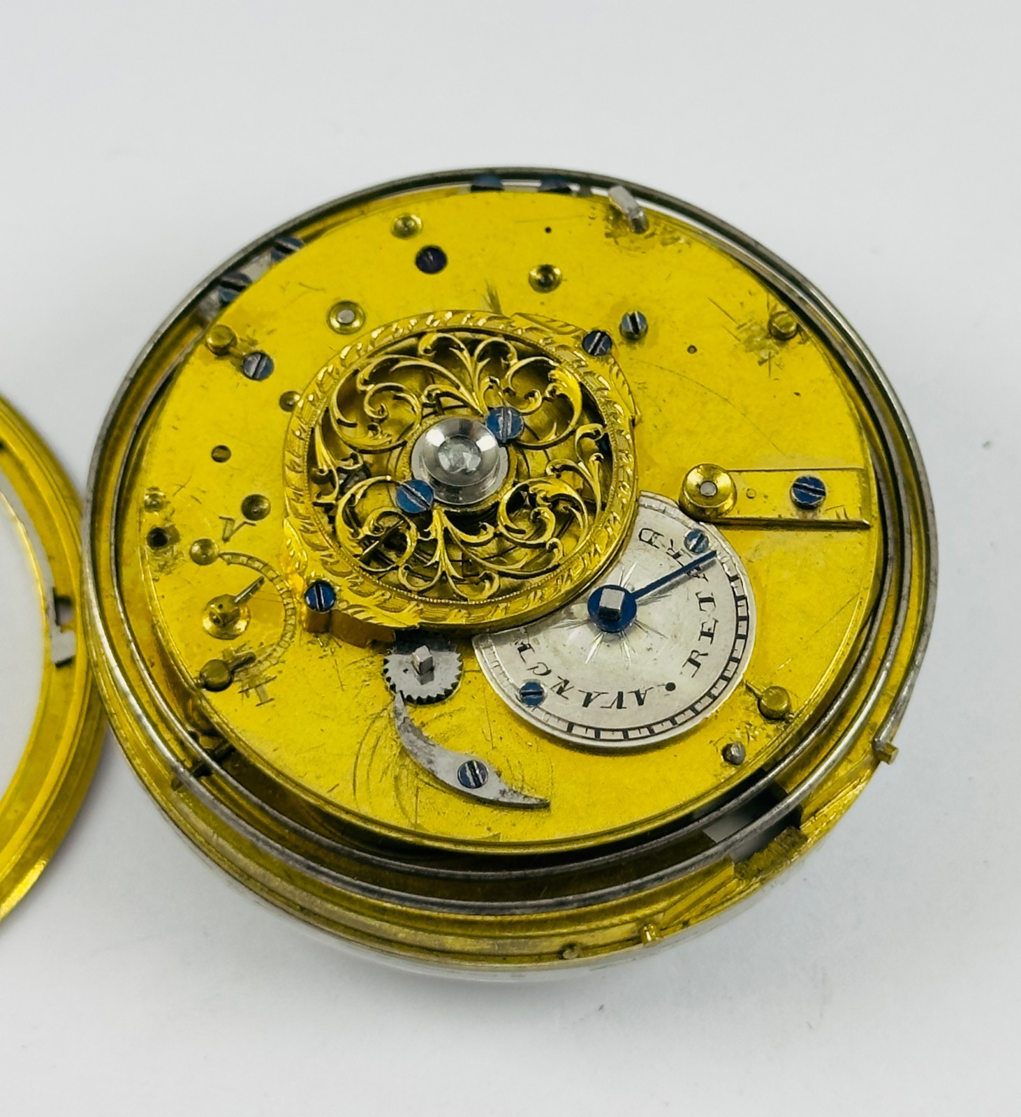 Antique Repeater Fusee Pocket watch Movement and Dial