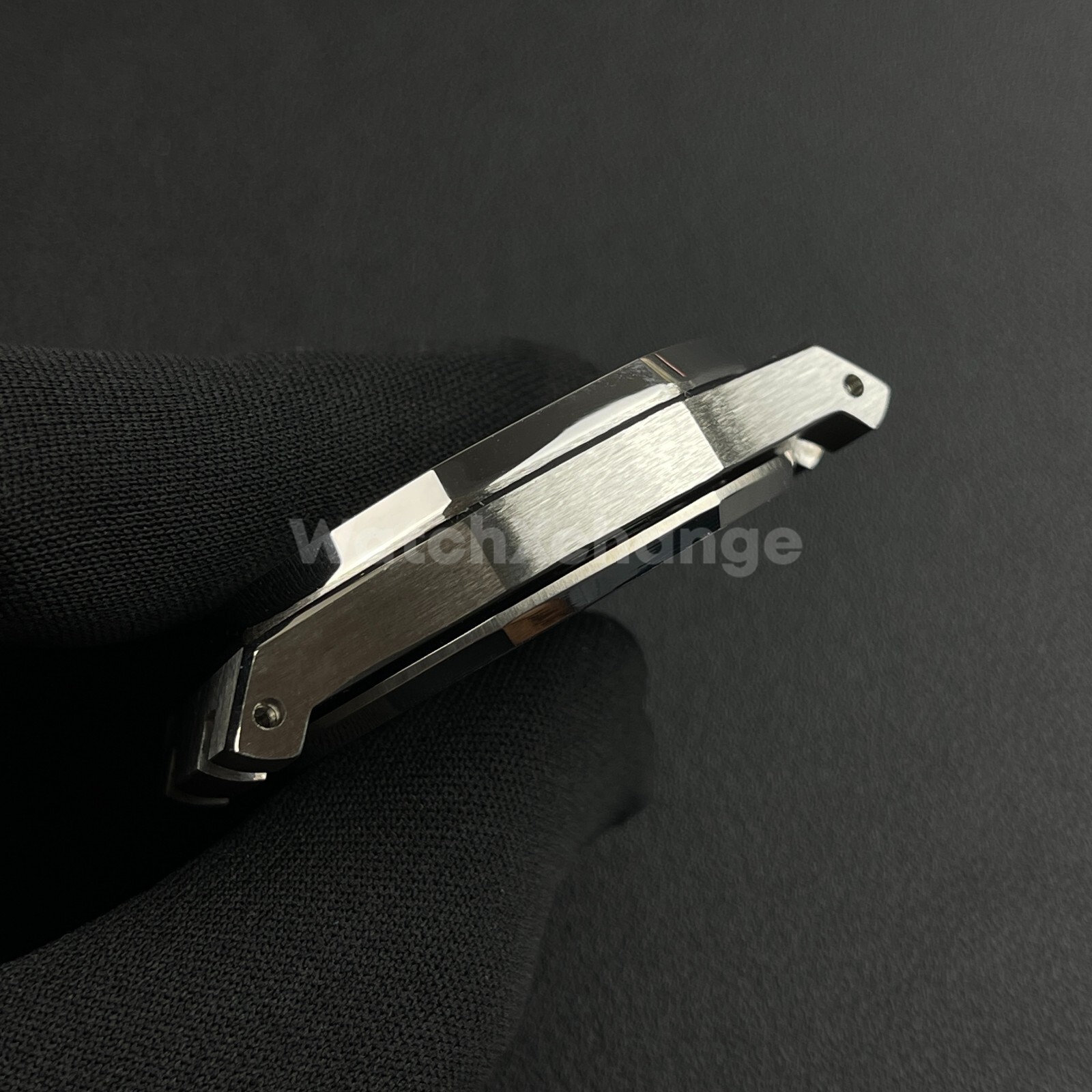 41mm Silver Royal Oak Style Stainless Steel Watch Case for VK63 Quartz Movement
