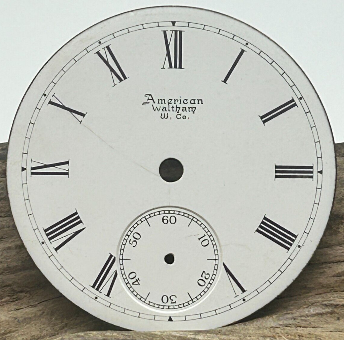 AMERICAN WALTHAM WATCH CO. POCKET WATCH DIAL ROMAN NUMERAL INDICES 45.4mm (OP)