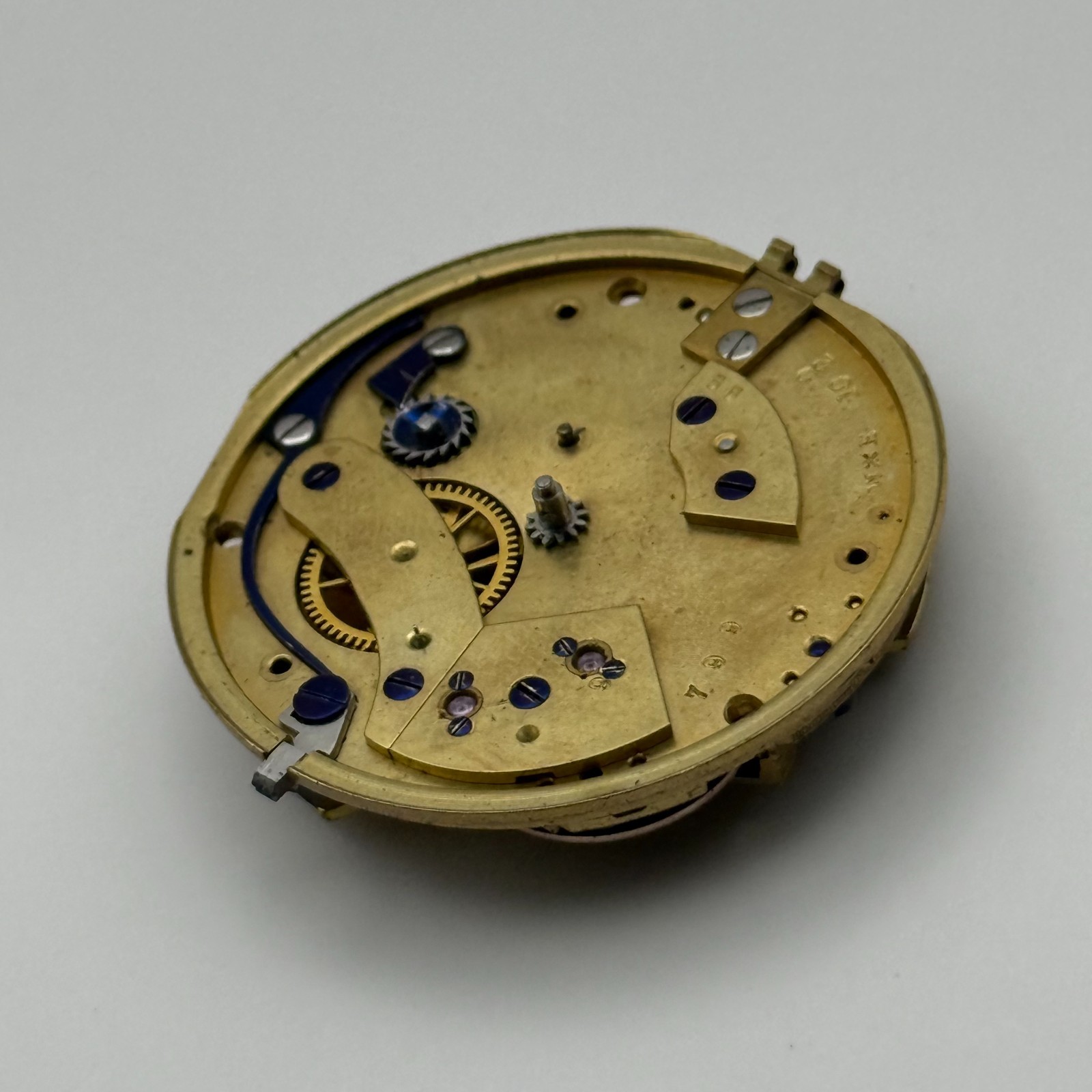 English Lever Pocket Watch Movement – P&W Mitchell Glasgow – Parts / Repair
