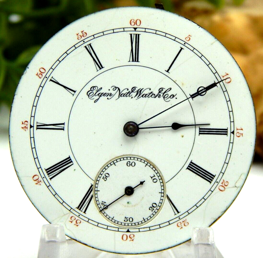 Antique Pocket watch movement Elgin Grade 107 16 size m5 15 jewel circa 1893