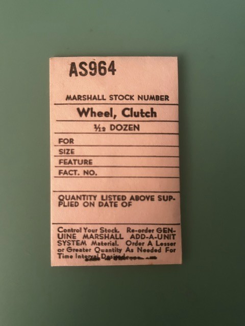 Marshall – Clutch Wheels – AS 964, AS 984, AS 1012 – NOS – Sealed Packaging