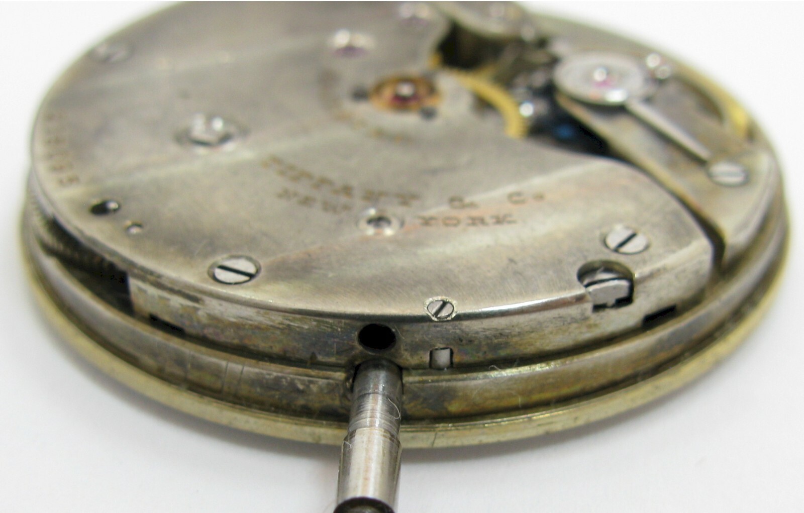 Quality Tiffany Agassiz Pocket Watch Movement for parts .. 37.7 mm fit Open Face