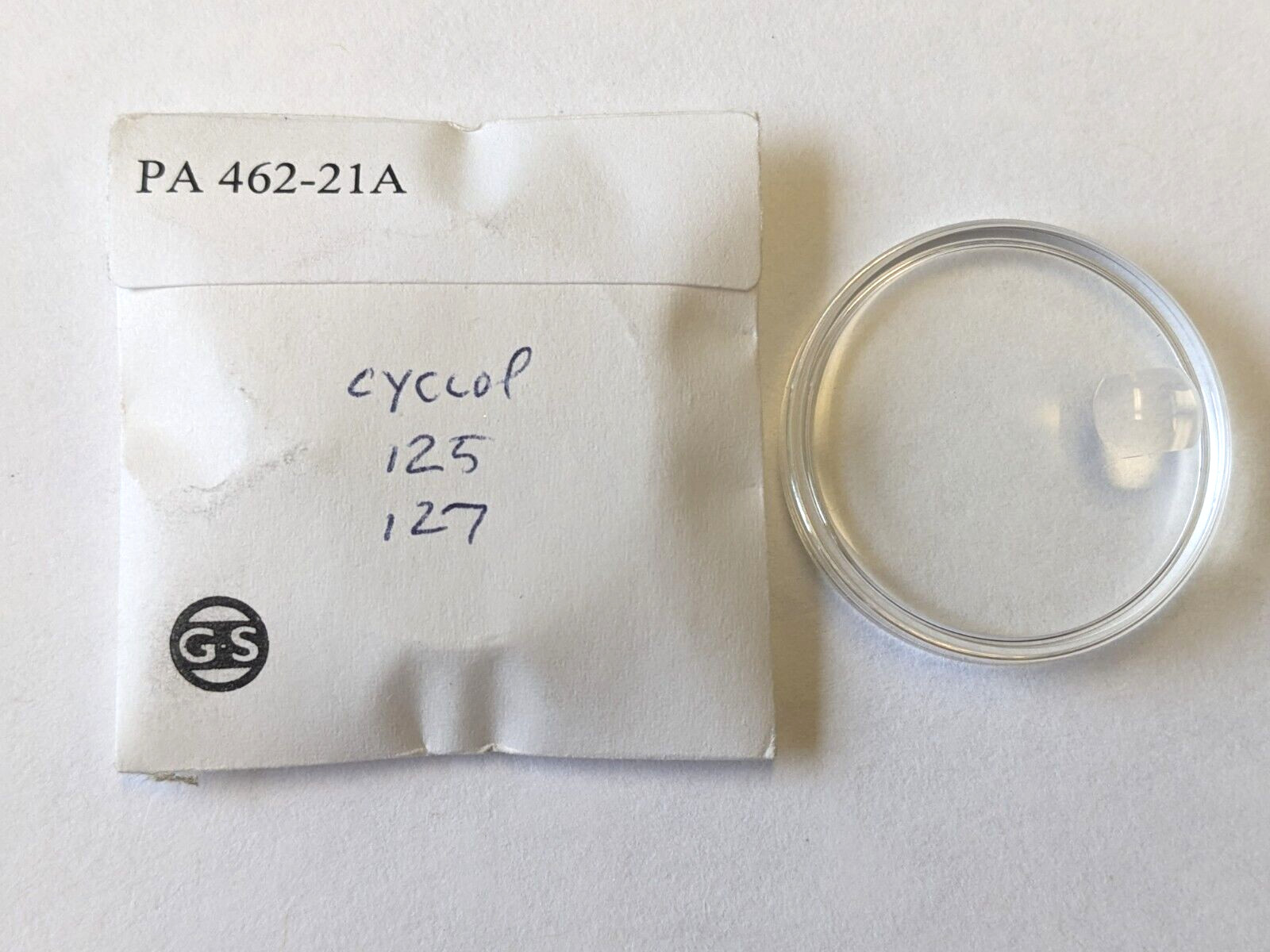 PA 462-21A watch crystal 125 127 w/ date magnifier Made in France x 1 piece
