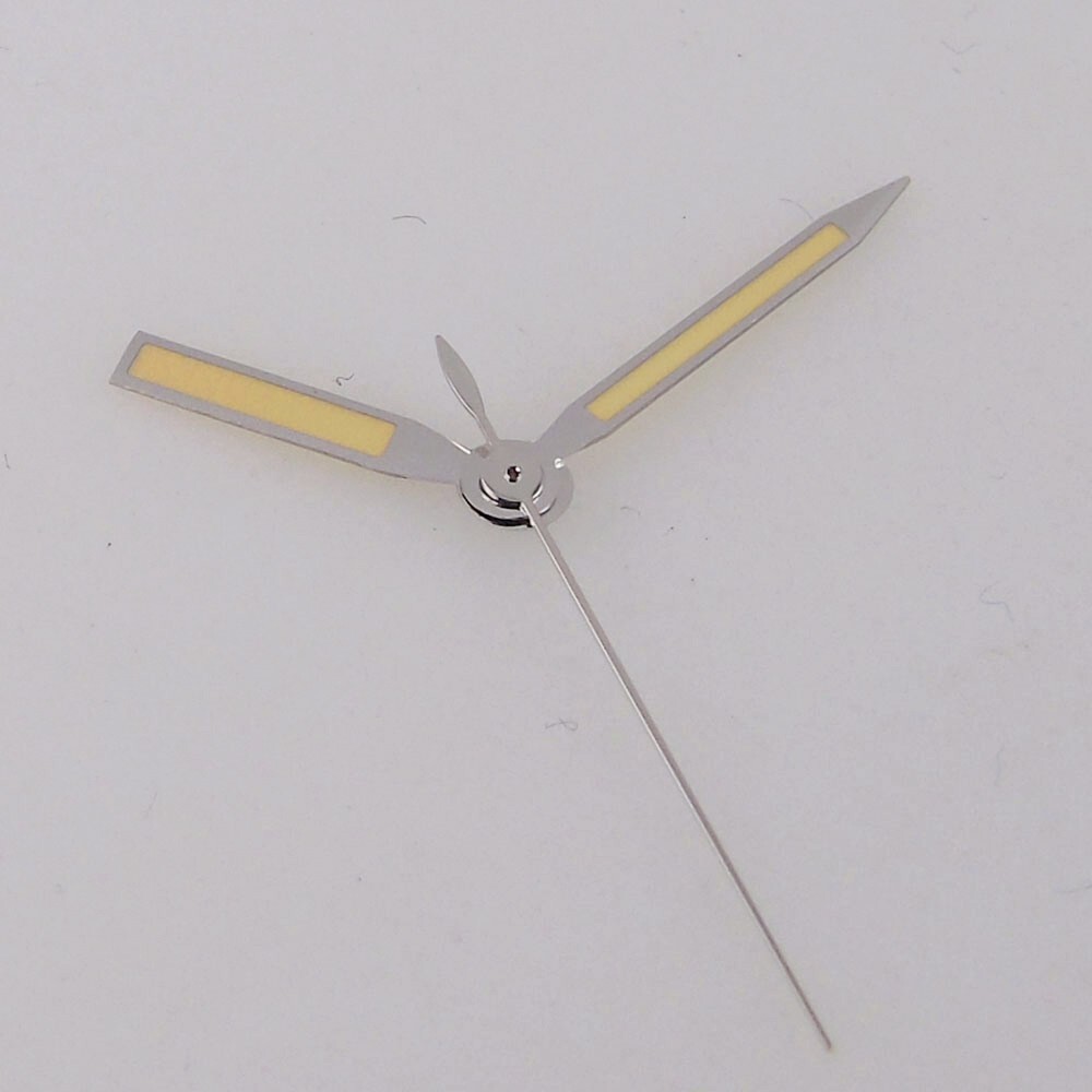 Silver Edge Yellow Watch Hands Fit NH35A NH36A 7s26 Green Luminous Watch Parts